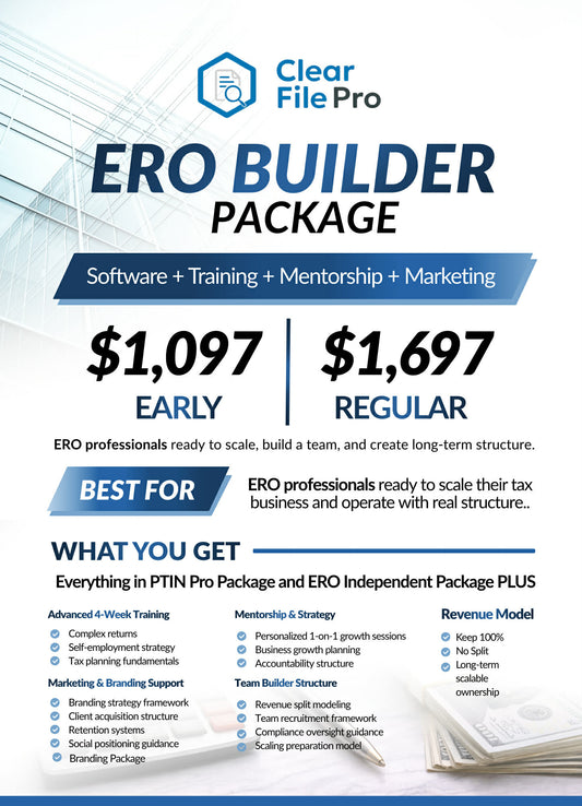 ERO Builder – Scale and Structure Your Tax Operation