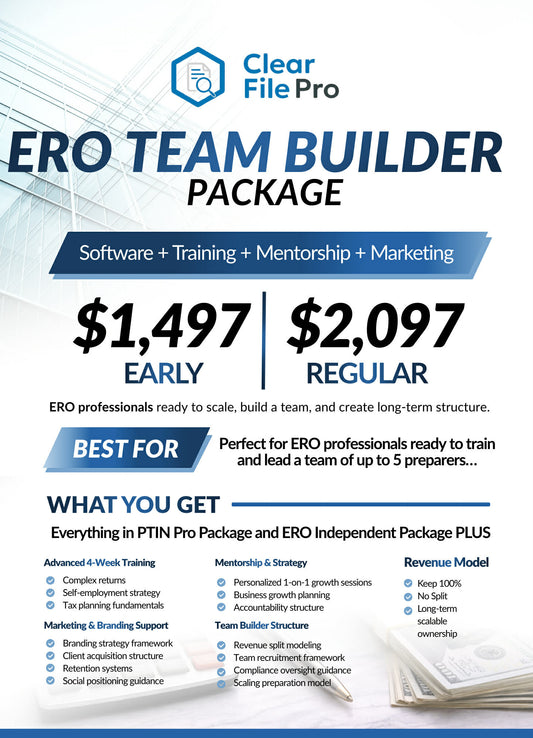 ERO Team Builder – Build and Train Your Tax Preparation Team